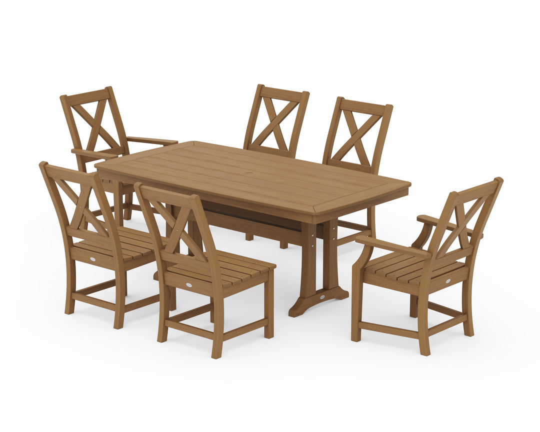POLYWOOD® Braxton 7-Piece Dining Set with Trestle Legs