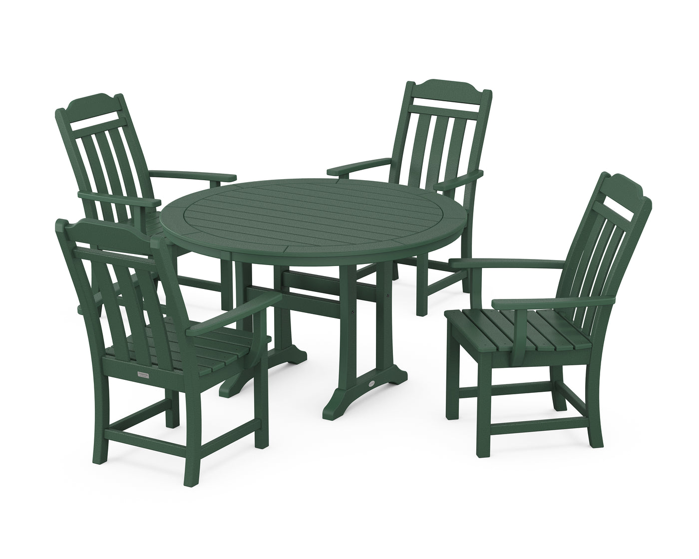 Cottage 5-Piece Round Dining Set with Trestle Legs