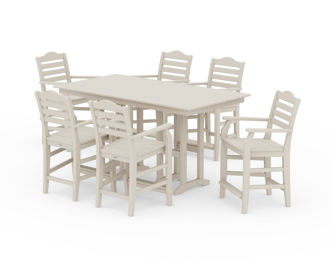 Draper James™ by  POLYWOOD® Savannah Arm Chair 7-Piece Farmhouse Counter Set