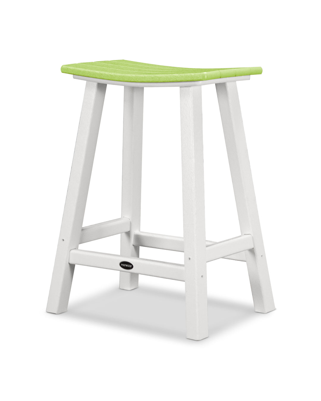 POLYWOOD® Contempo 24" Saddle Counter Stool