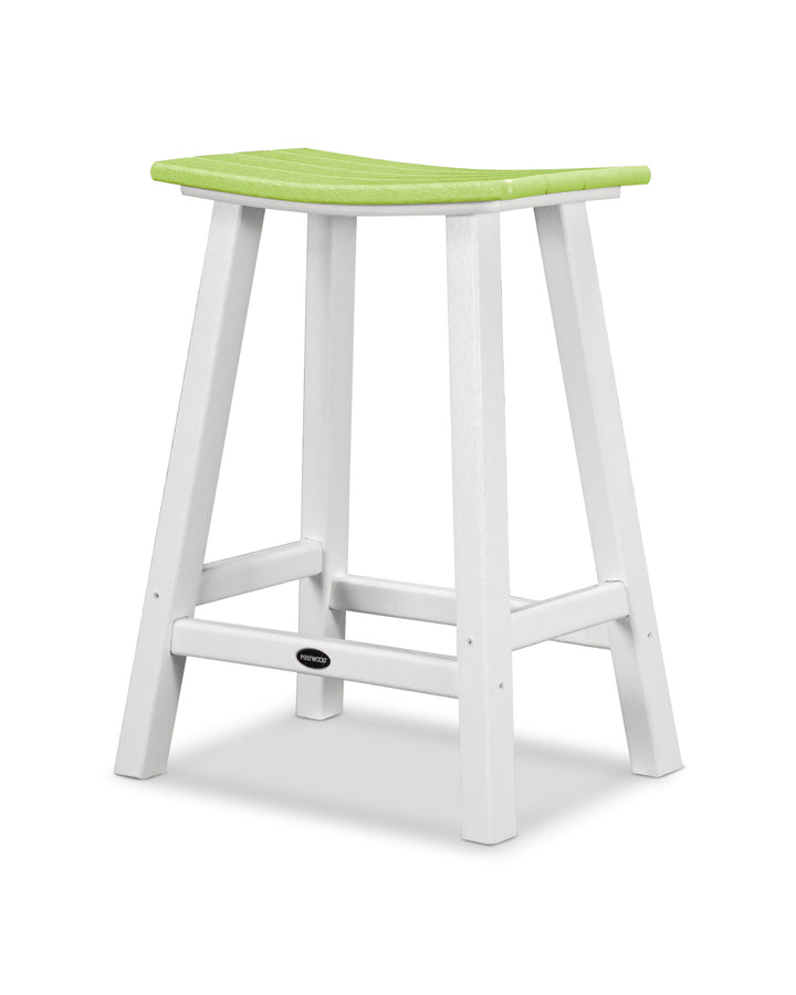 POLYWOOD® Contempo 24" Saddle Counter Stool
