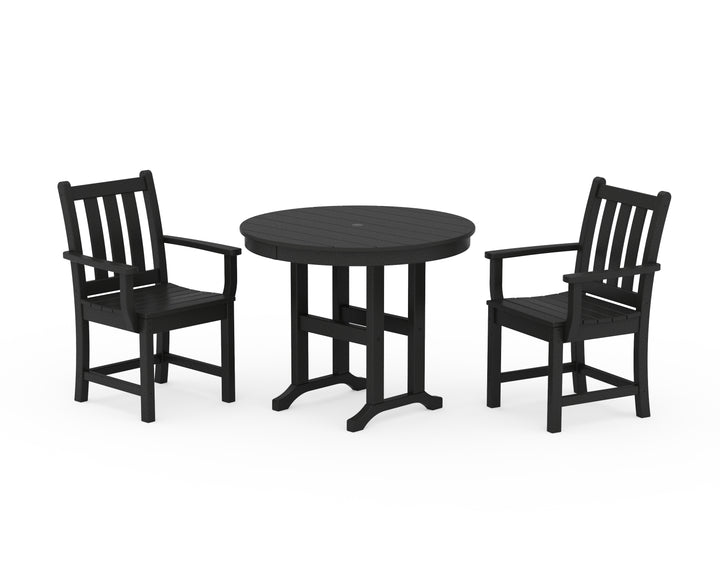 POLYWOOD® Traditional Garden 3-Piece Round Dining Set
