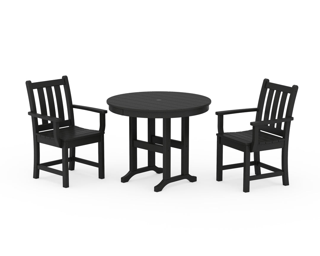 POLYWOOD® Traditional Garden 3-Piece Round Dining Set