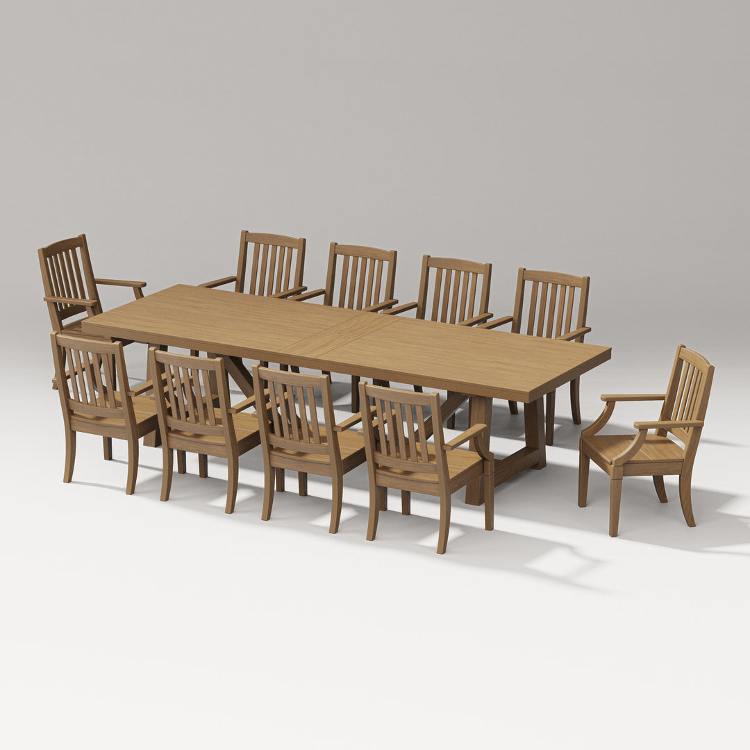 PW Designer Series Estate 11-Piece A-Frame Table Dining Set