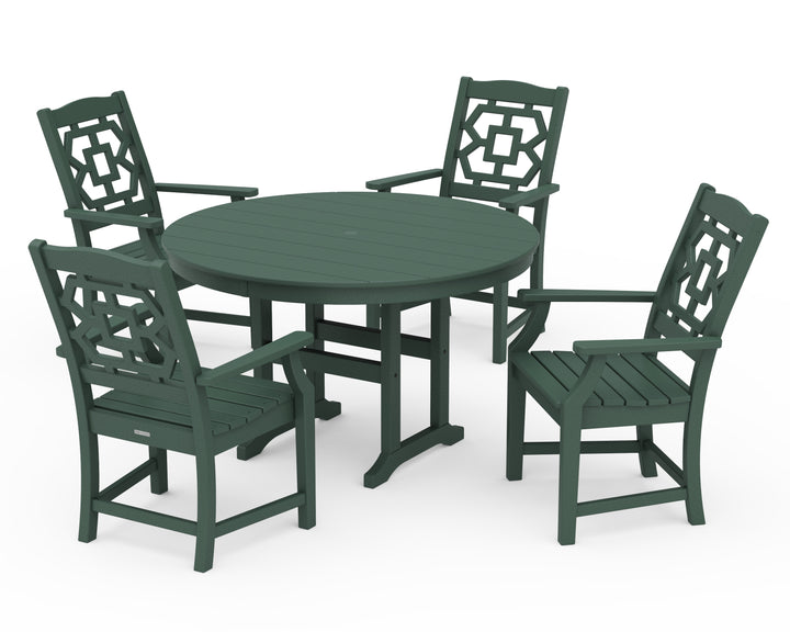 Martha Stewart by POLYWOOD® Chinoiserie 5-Piece Round Farmhouse Dining Set