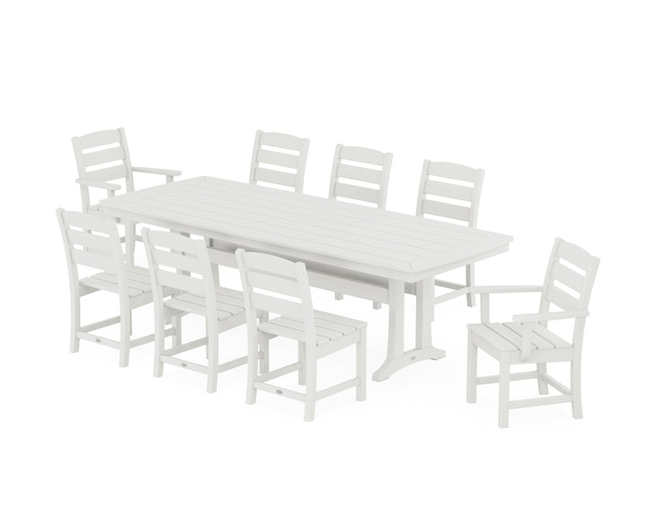 POLYWOOD® Lakeside 9-Piece Dining Set with Trestle Legs