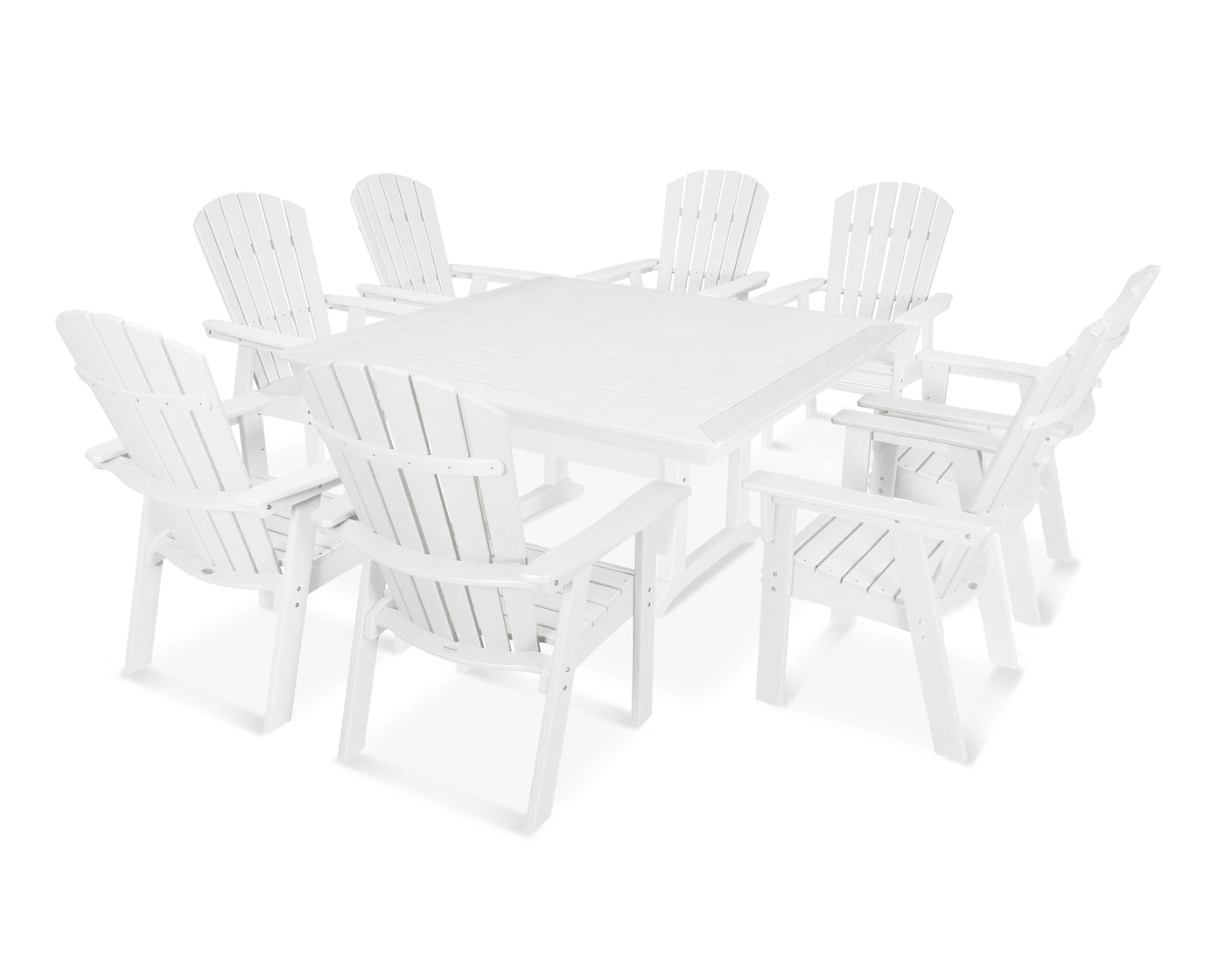 Nautical Adirondack 9-Piece Trestle Dining Set