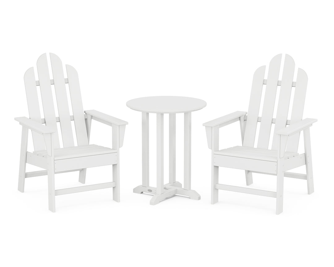POLYWOOD® Long Island 3-Piece Round Bistro Dining Set