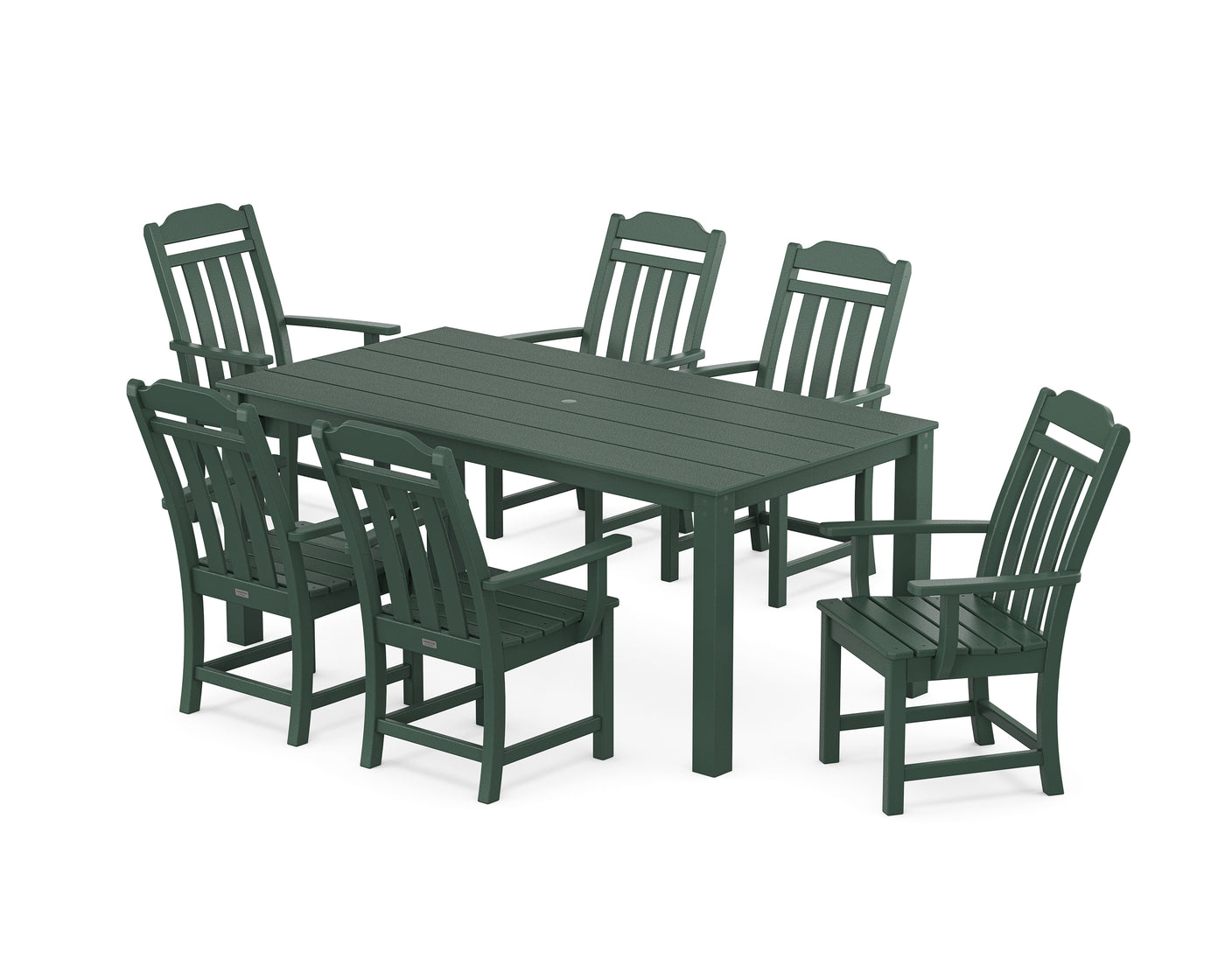 Cottage Arm Chair 7-Piece Parsons Dining Set