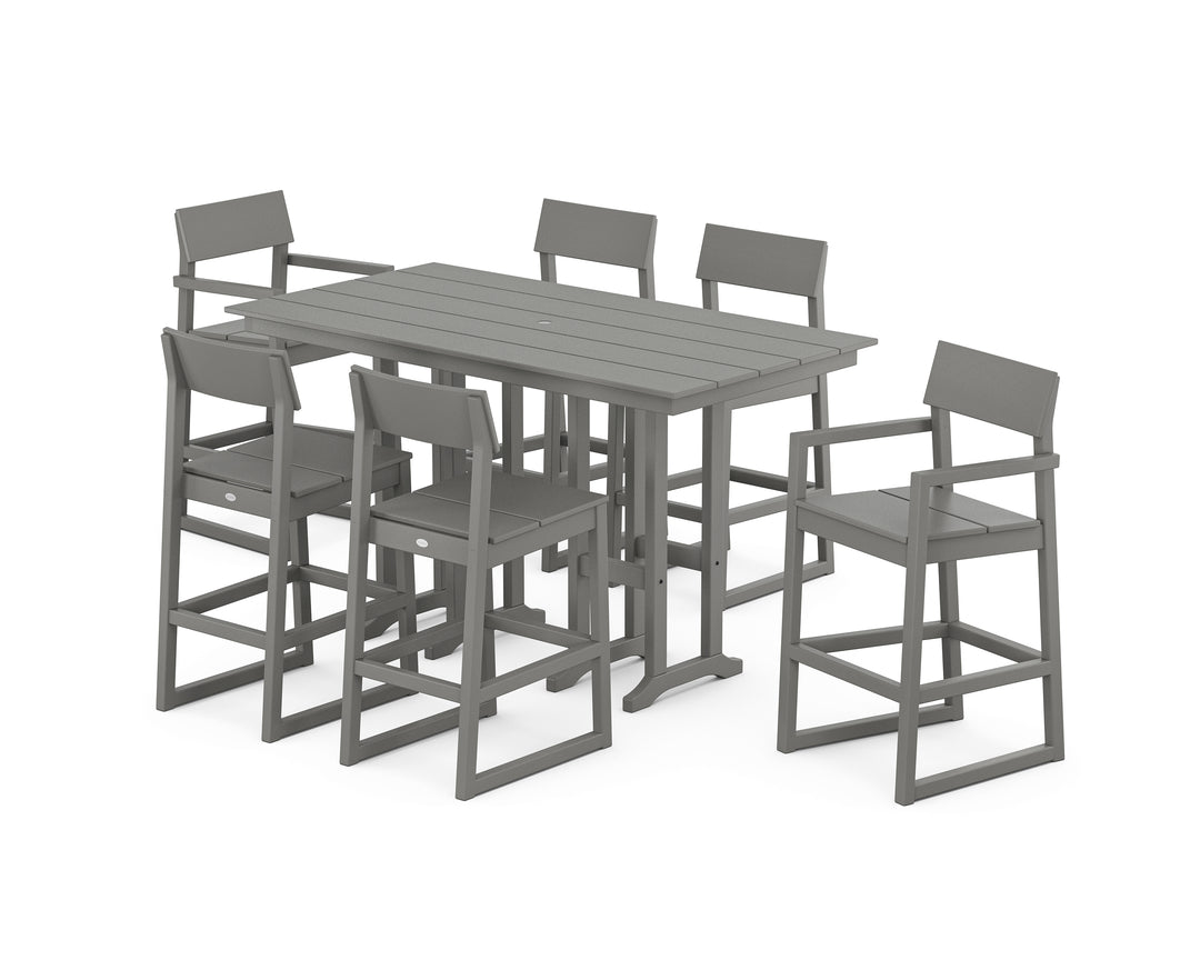 POLYWOOD® EDGE 7-Piece Farmhouse Bar Set