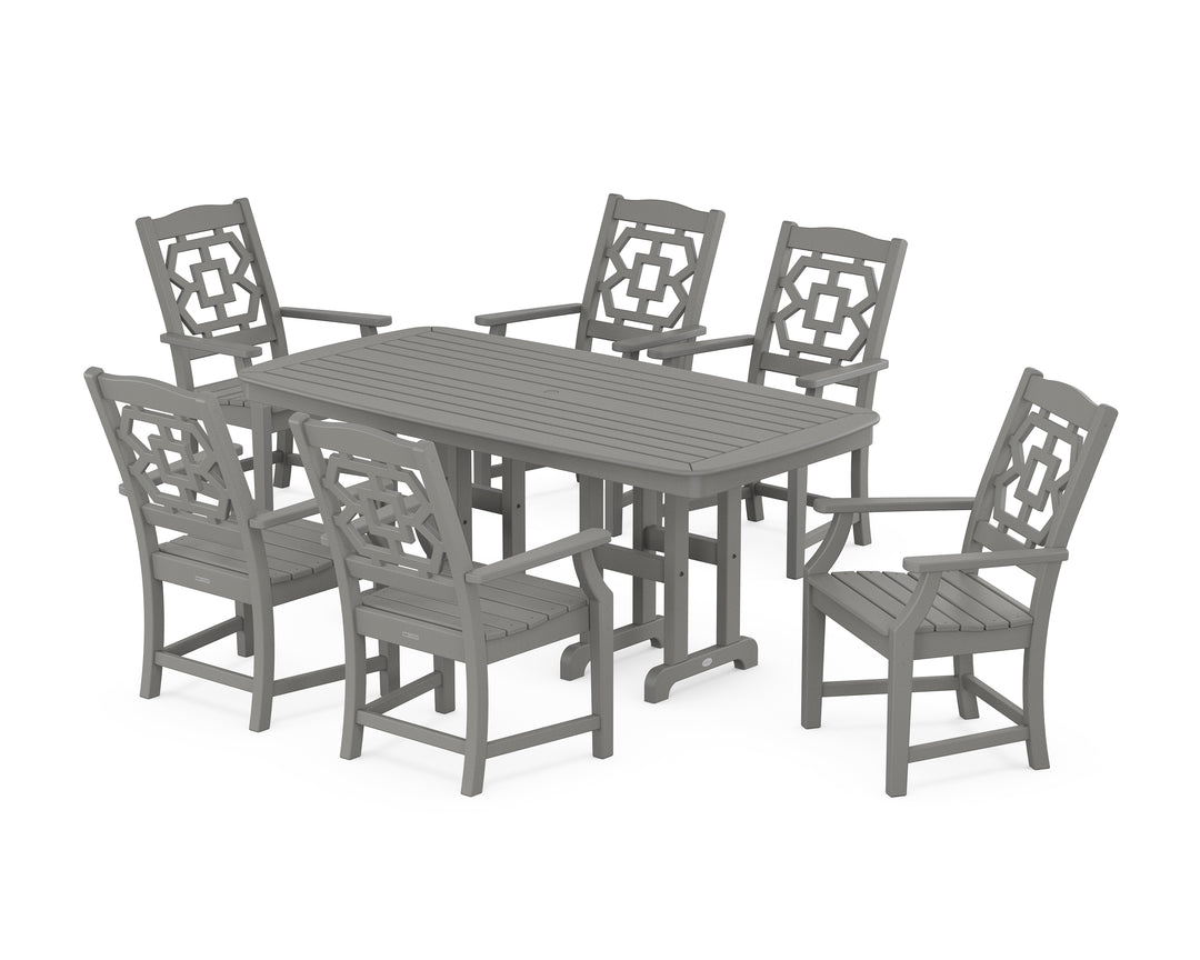 Martha Stewart by POLYWOOD® Chinoiserie Arm Chair 7-Piece Dining Set
