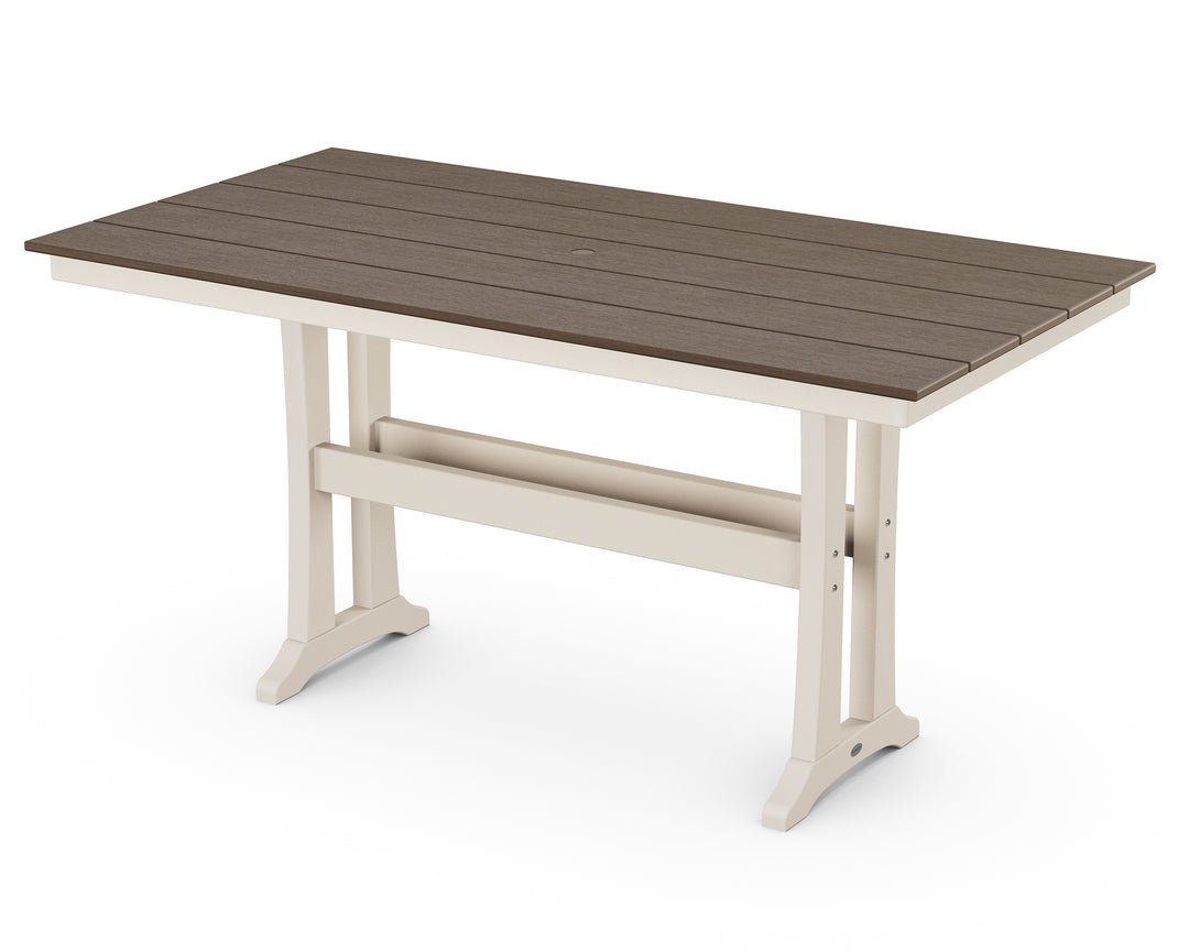 POLYWOOD® Farmhouse Trestle 37" x 72" Counter Table