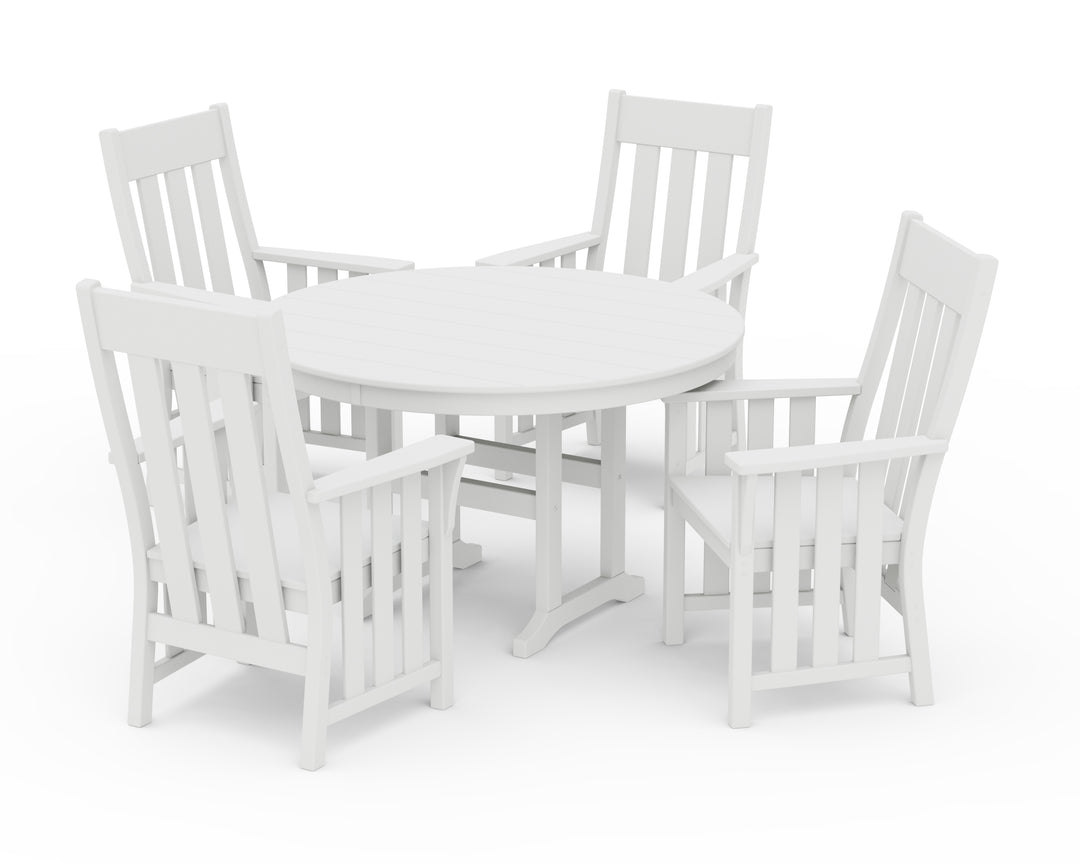 Martha Stewart by POLYWOOD® Acadia 5-Piece Round Farmhouse Dining Set