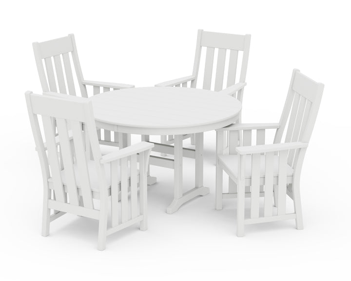 Martha Stewart by POLYWOOD® Acadia 5-Piece Round Farmhouse Dining Set