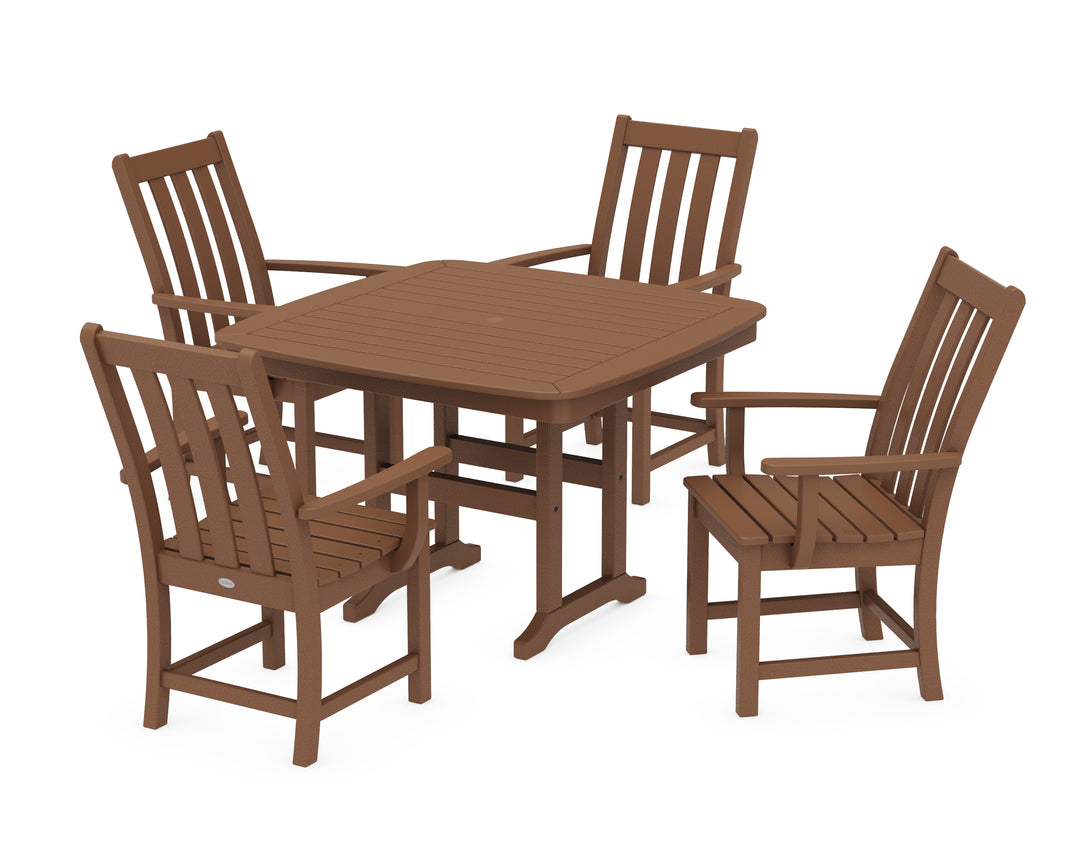 POLYWOOD® Vineyard 5-Piece Dining Set with Trestle Legs