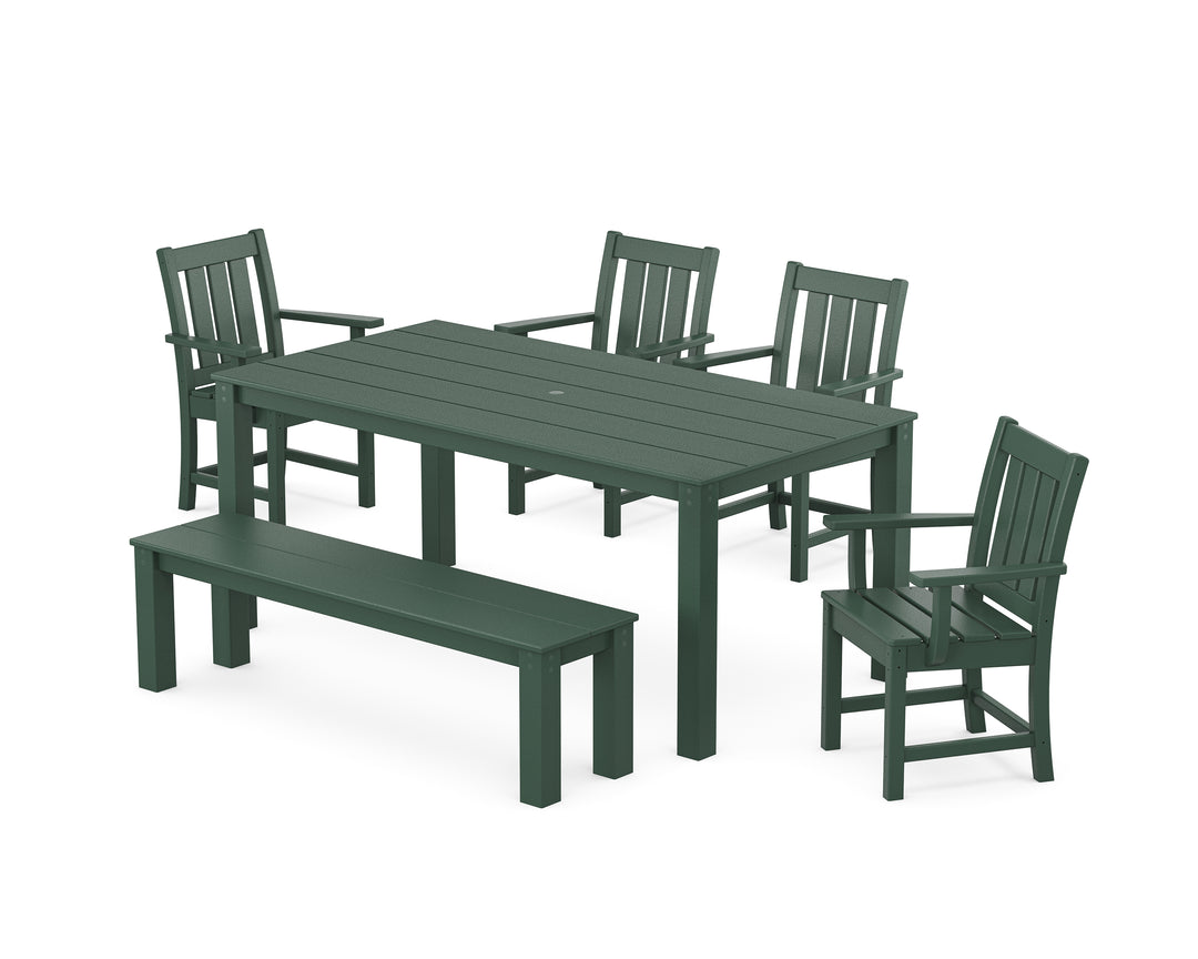 POLYWOOD® Oxford 6-Piece Parsons Dining Set with Bench