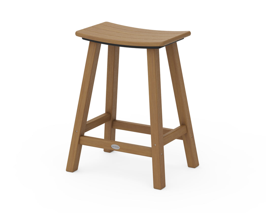 POLYWOOD® Traditional 24" Saddle Counter Stool