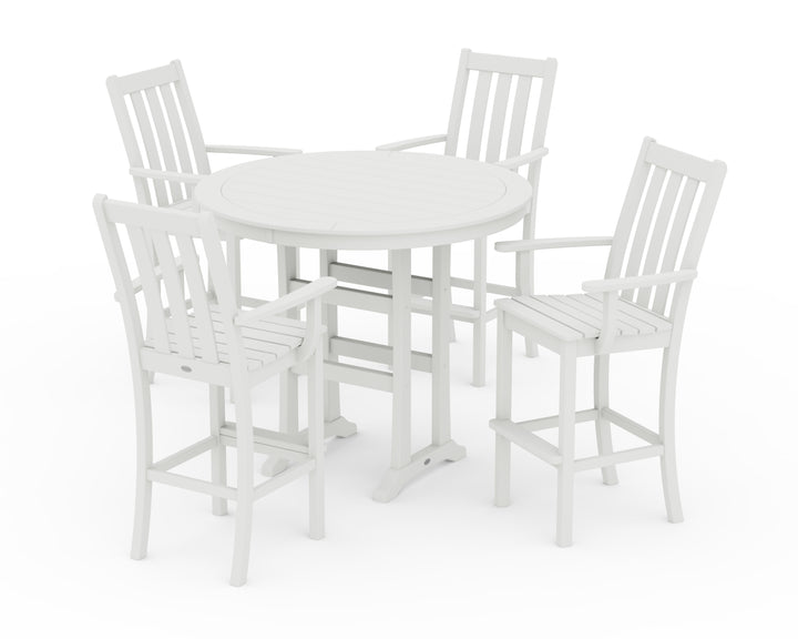 POLYWOOD® Vineyard 5-Piece Round Bar Set