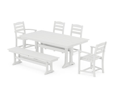 La Casa Cafe 6-Piece Farmhouse Dining Set With Trestle Legs