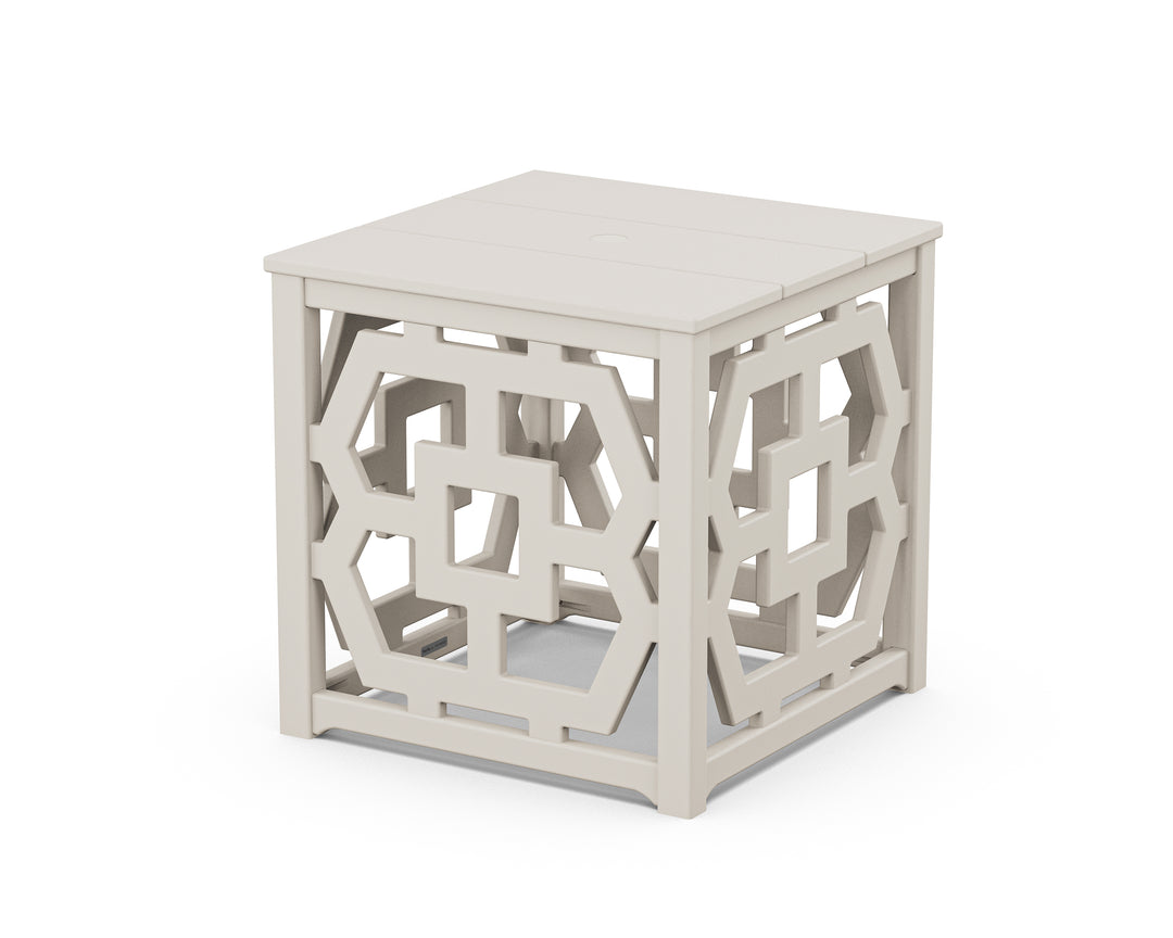 Martha Stewart by POLYWOOD® Chinoiserie Umbrella Stand Accent Table