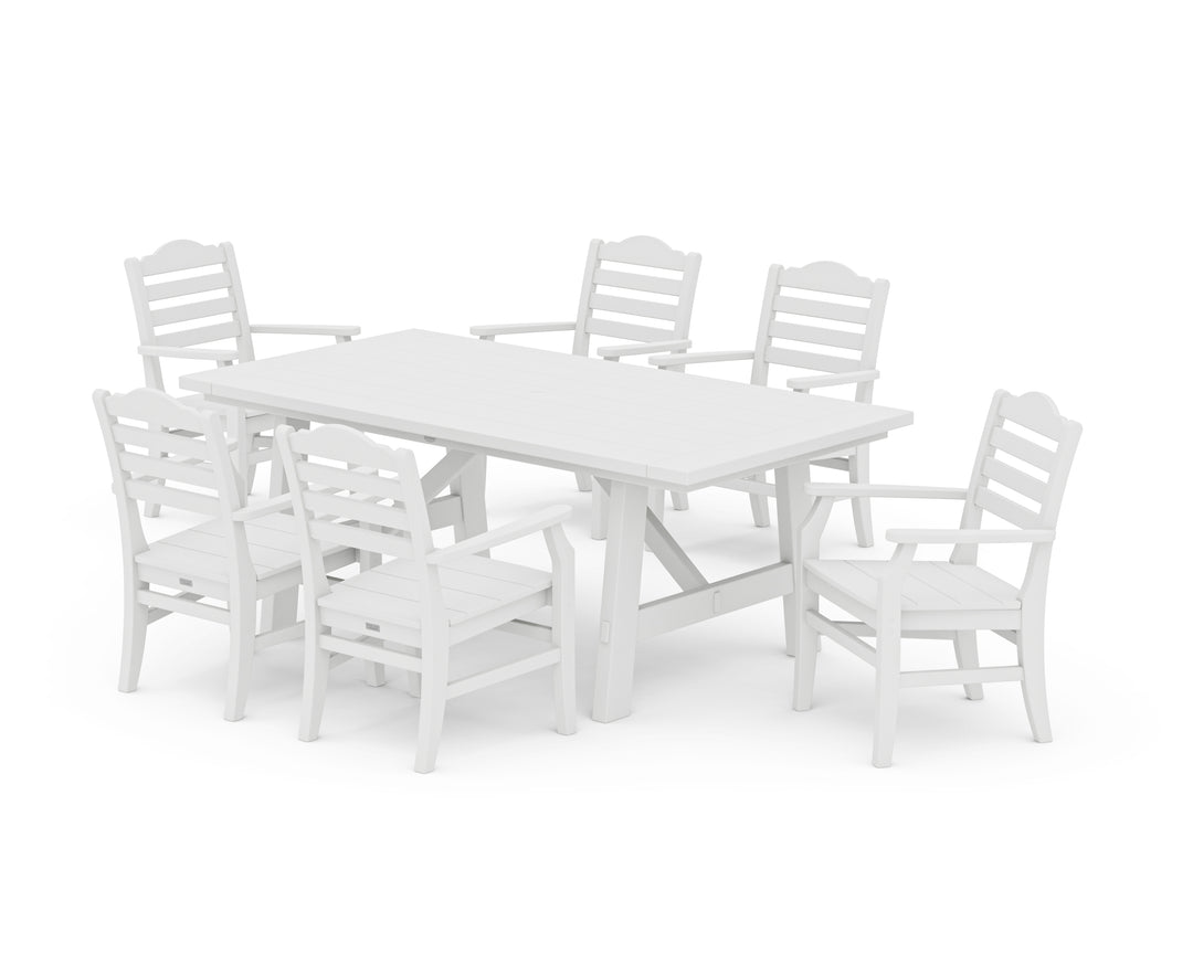 POLYWOOD® Savannah Arm Chair 7-Piece Rustic Farmhouse Dining Set