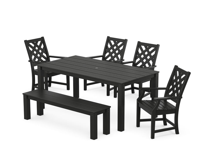 Country Living Wovendale 6-Piece Parsons Dining Set with Bench