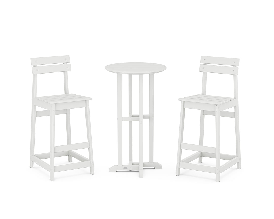 POLYWOOD® Modern Studio Plaza Bar Chair 3-Piece Bistro Set