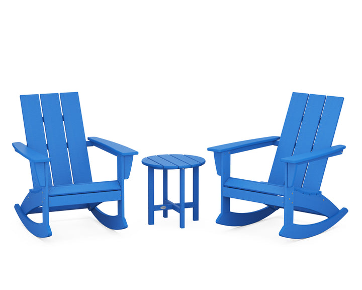 POLYWOOD® Modern 3-Piece Adirondack Rocking Chair Set