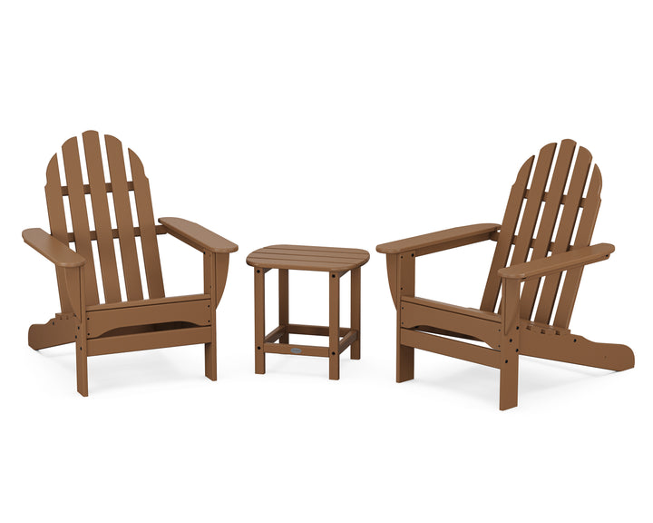 POLYWOOD® Classic Adirondack 3-Piece Set with South Beach 18" Side Table