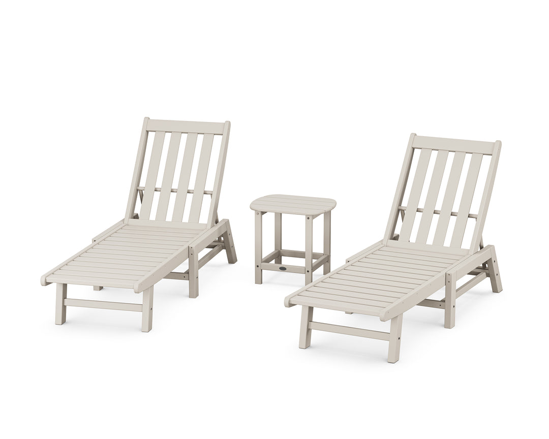 POLYWOOD® Vineyard 3-Piece Chaise Set