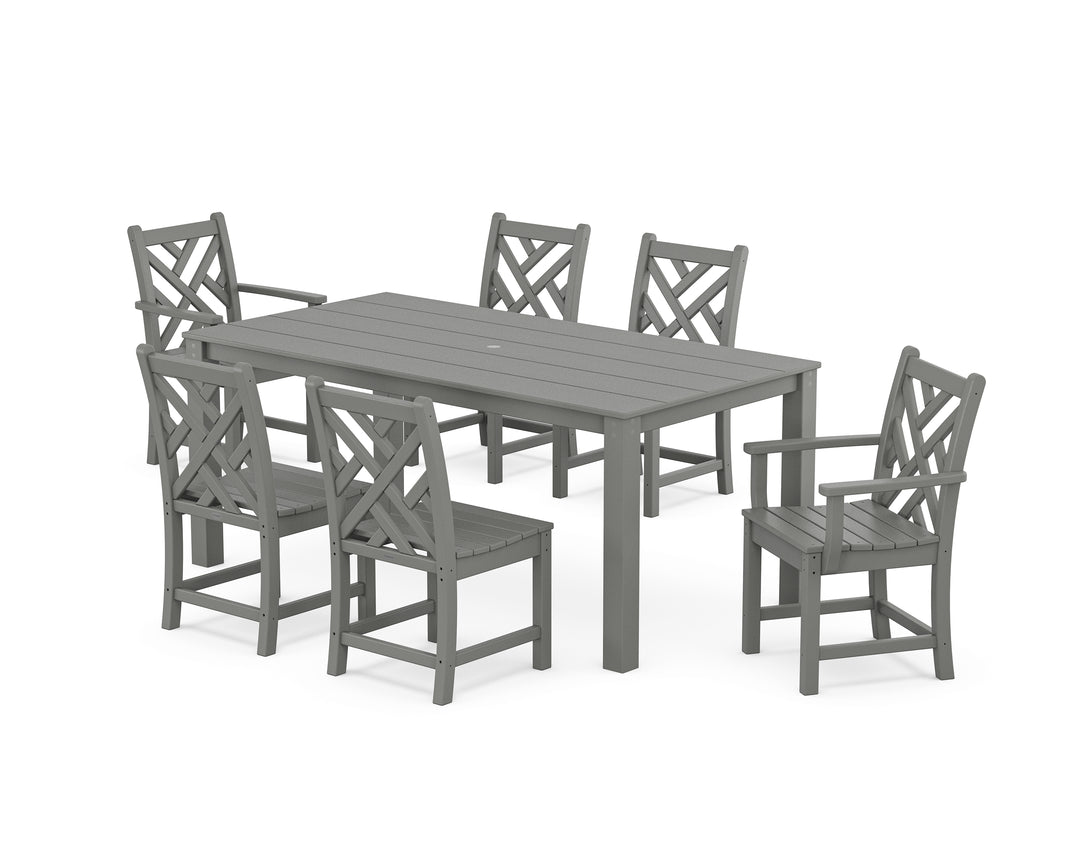 POLYWOOD® Chippendale 7-Piece Parsons Dining Set