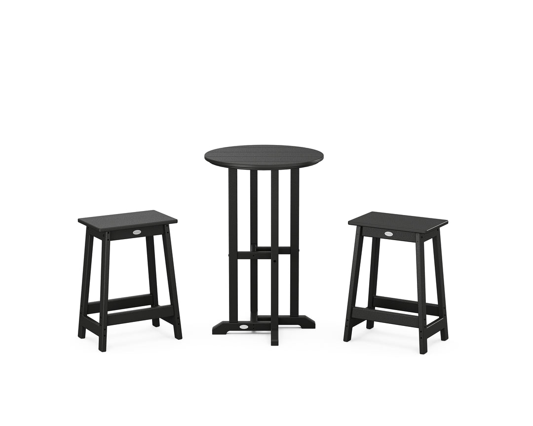 POLYWOOD® Modern Studio Counter Stool 3-Piece Bistro Set