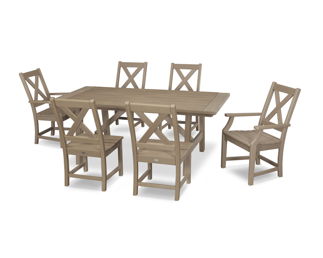 POLYWOOD® Braxton 7-Piece Rustic Farmhouse Dining Set