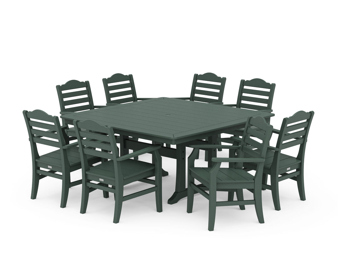 POLYWOOD® Savannah 9-Piece Square Dining Set with Trestle Legs