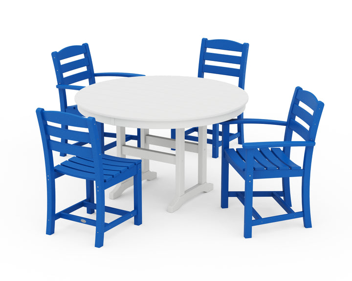 POLYWOOD® La Casa Café 5-Piece Round Farmhouse Dining Set