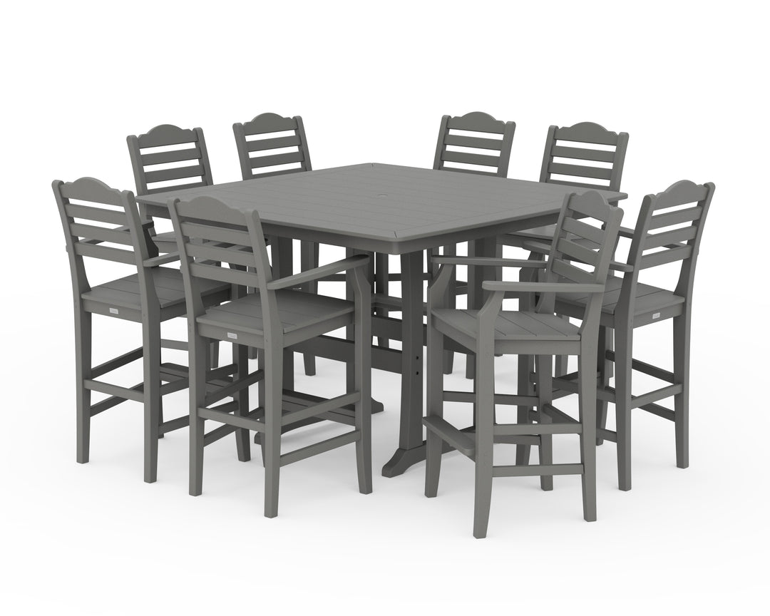 Draper James™ by  POLYWOOD® Savannah 9-Piece Square Bar Set with Trestle Legs