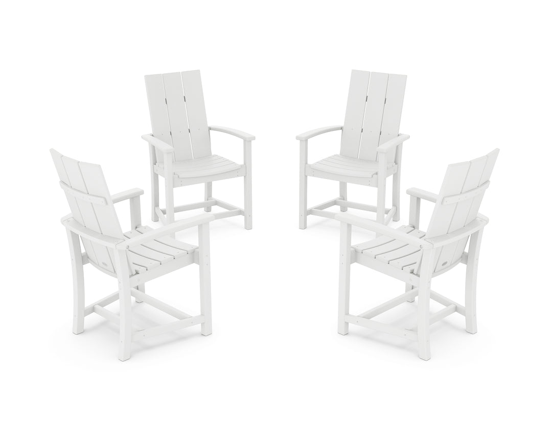 POLYWOOD® Modern 4-Piece Upright Adirondack Conversation Set