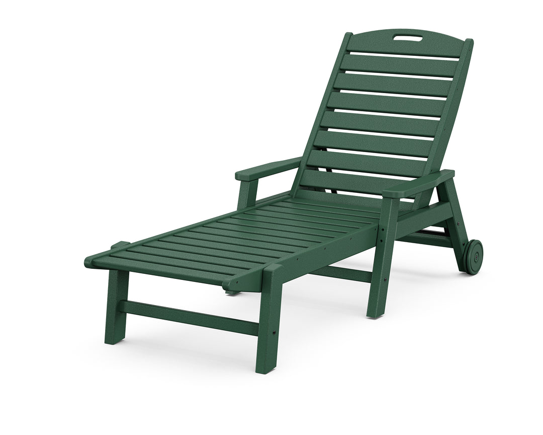 POLYWOOD® Nautical Chaise with Arms & Wheels