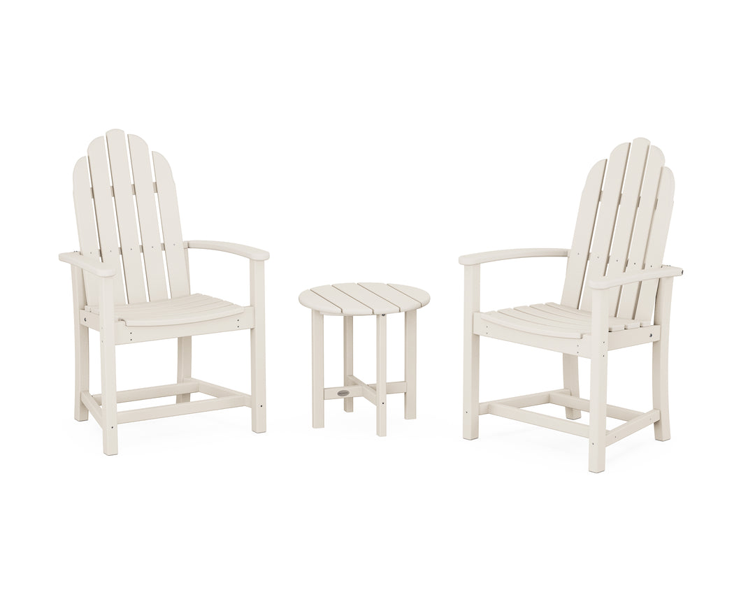POLYWOOD® Classic 3-Piece Upright Adirondack Chair Set