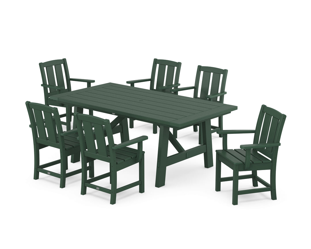 POLYWOOD® Mission Arm Chair 7-Piece Rustic Farmhouse Dining Set