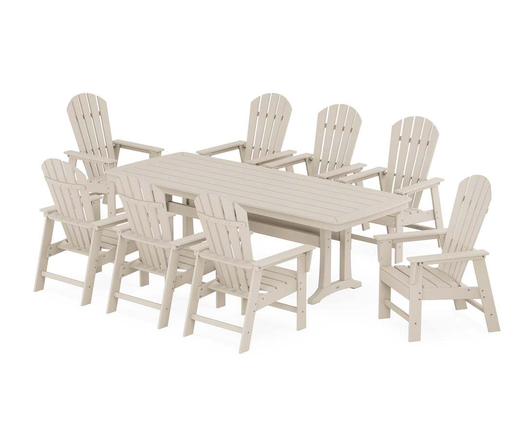 POLYWOOD® South Beach 9-Piece Dining Set with Trestle Legs