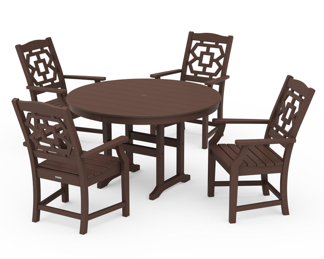 Martha Stewart by POLYWOOD® Chinoiserie 5-Piece Round Farmhouse Dining Set