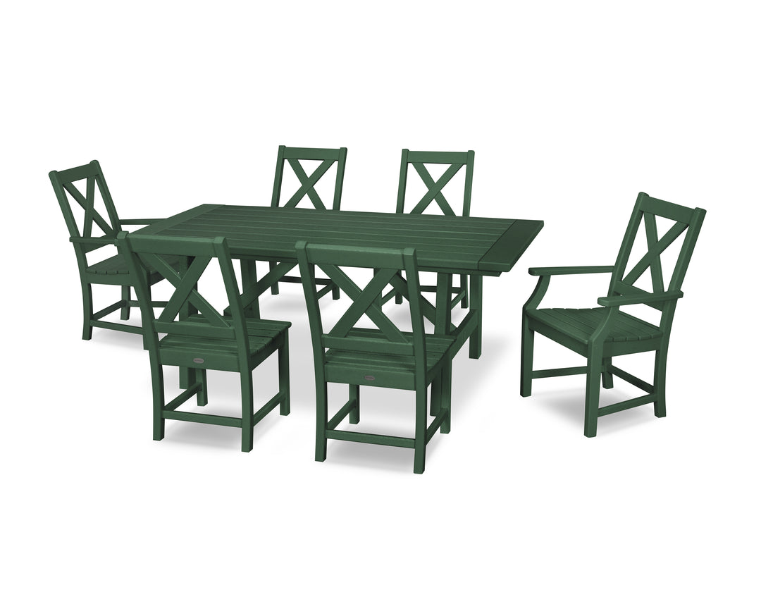 POLYWOOD® Braxton 7-Piece Rustic Farmhouse Dining Set