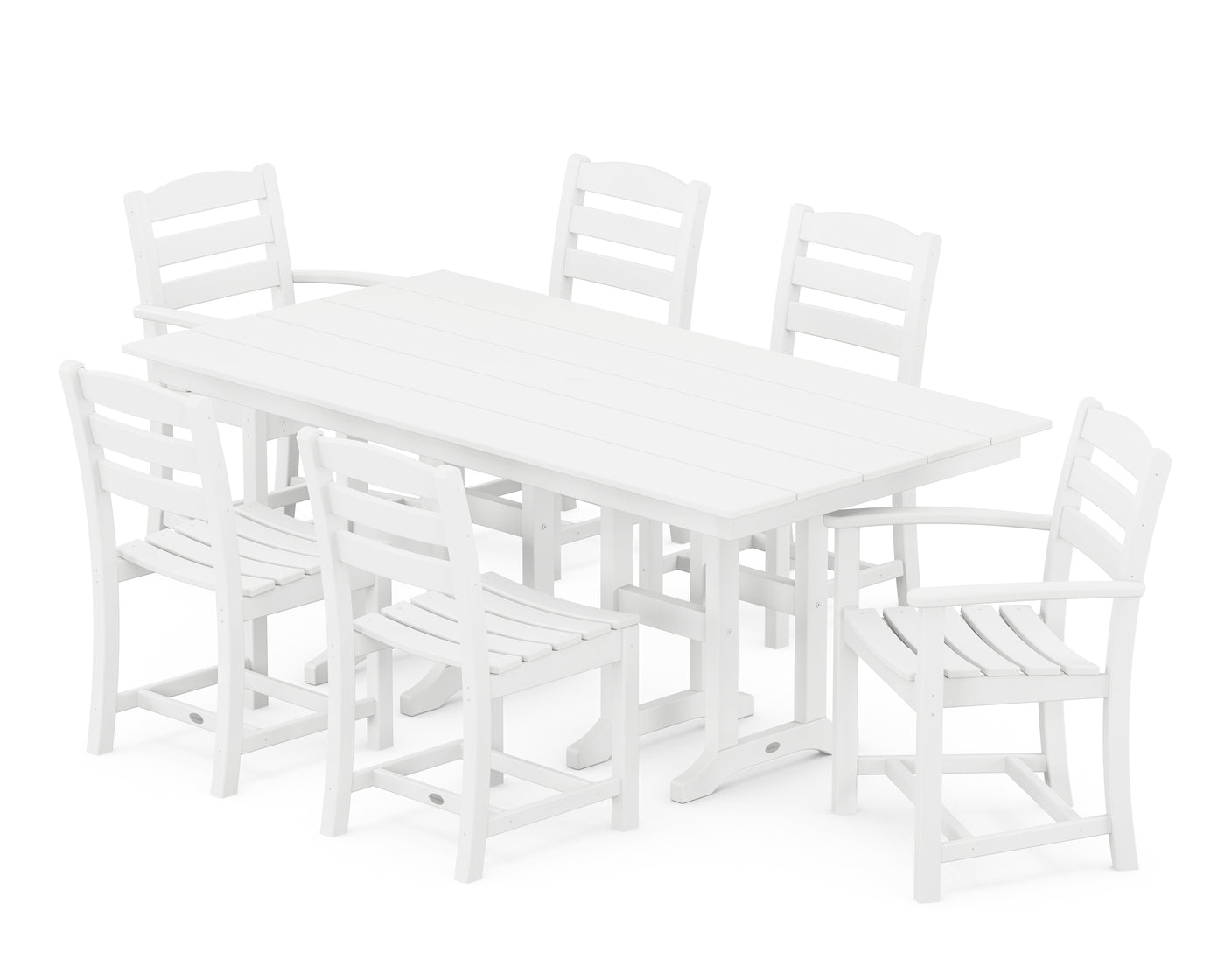 La Casa CafŽ 7-Piece Farmhouse Dining Set