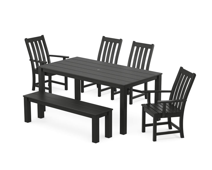 POLYWOOD® Vineyard 6-Piece Parsons Dining Set with Bench