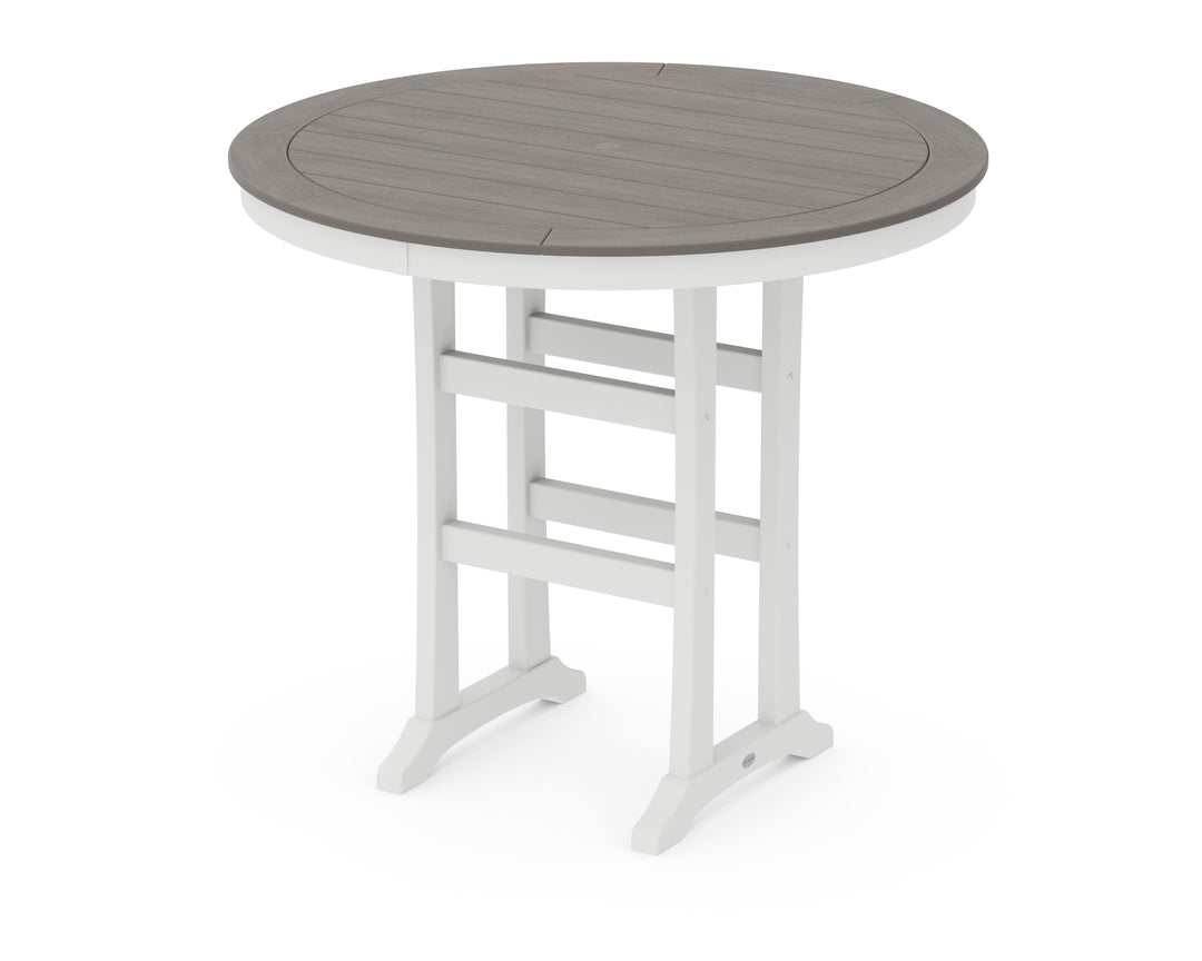POLYWOOD® Nautical Trestle 48" Round Bar Table