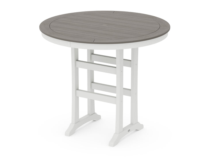 POLYWOOD® Nautical Trestle 48" Round Bar Table