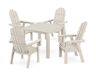 Vineyard Curveback Adirondack 5-Piece Parsons Dining Set