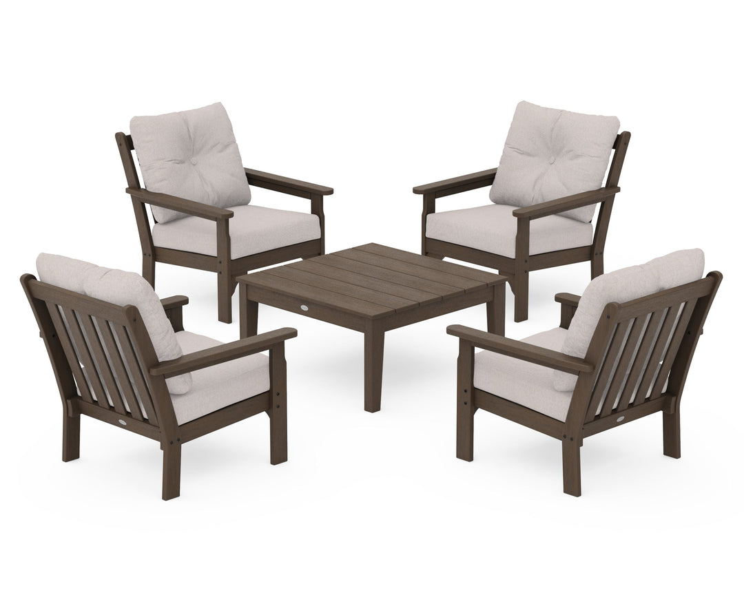POLYWOOD® Vineyard 5-Piece Deep Seating Conversation Set