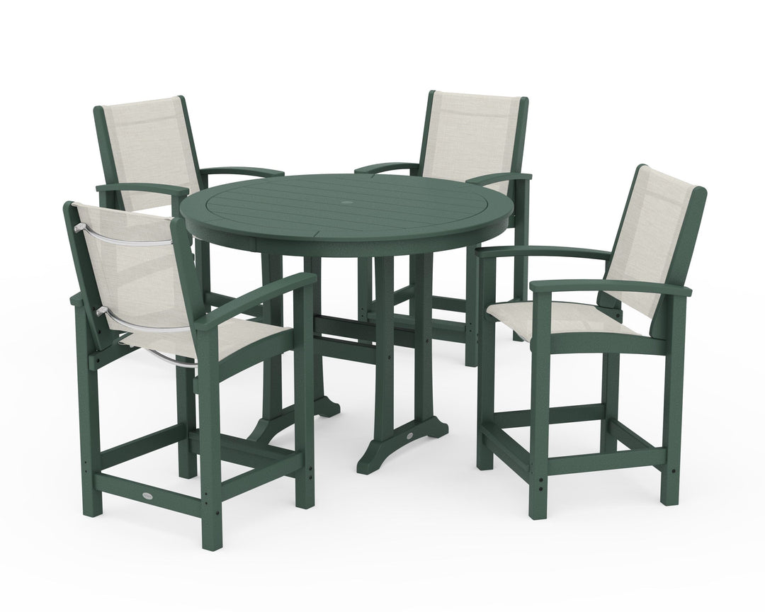 POLYWOOD® Coastal 5-Piece Counter Set